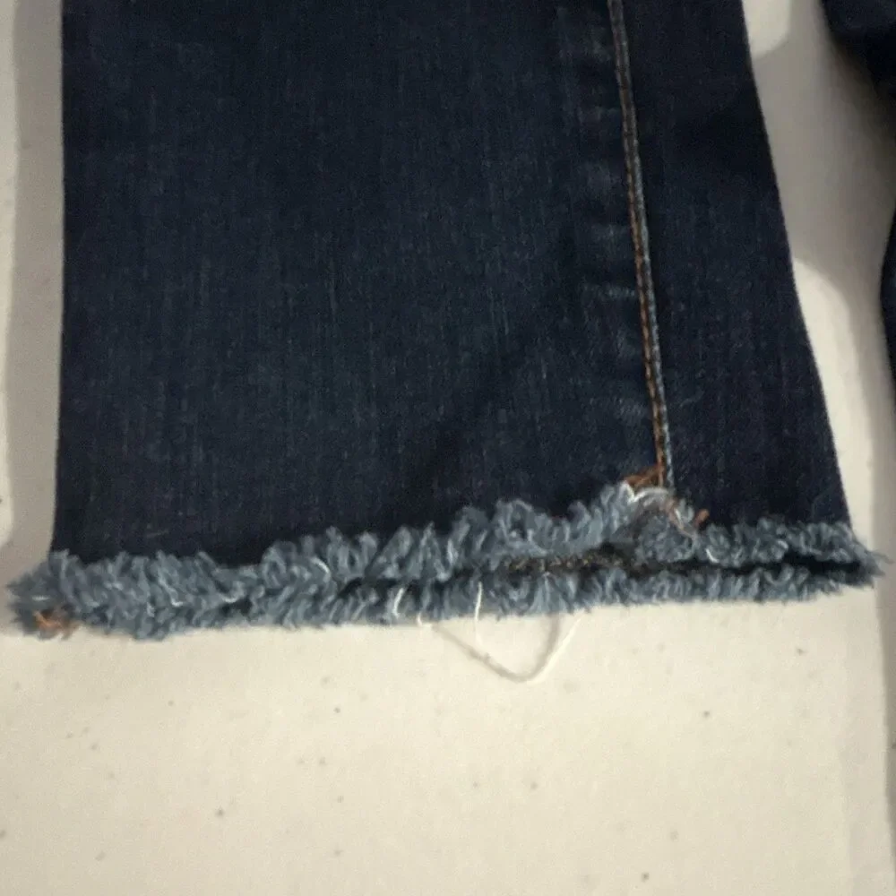 Cat & Jack Girls Jegging Jeans: Blue Denim, Dark Wash-Size 10 Stretch Distressed